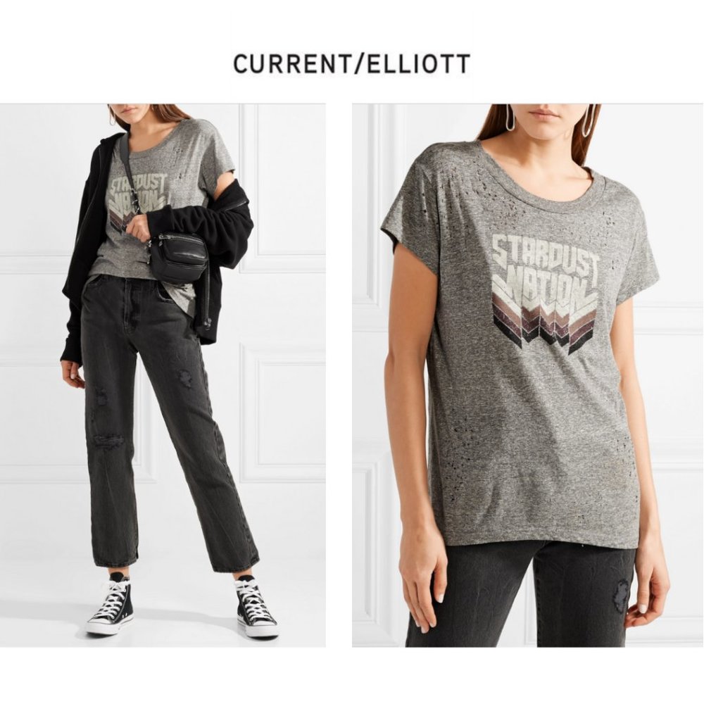 Current/ Elliott Stardust Nation Distressed Tee